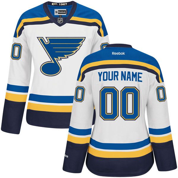 Reebok St.Louis Blues NHL Women Premier NHL Jersey - White->customized nhl jersey->Custom Jersey